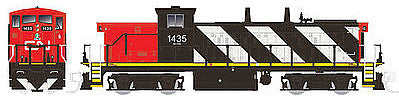 Rapido Trains 70535 N Scale GMD-1 1400-Series 4-Axle Version w/LokSound & DCC -- Canadian National #1433 (black, red Nose, white Stripes)