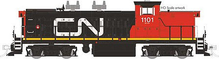 Rapido Trains 70545 N Scale GMD-1 1100-Series 4-Axle Version - LokSound & DCC -- Canadian National 1101 (black, red cab, large Noodle logo)