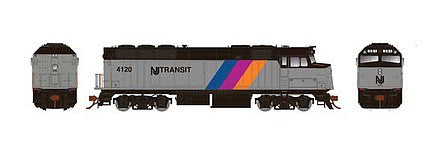 Rapido Trains 83127 HO Scale EMD F40PH Phase 3, No Dynamic Brakes - Standard DC -- NJ Transit NJT 4120 (silver, blue, purple, orange, black)