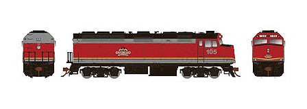 Rapido Trains 83615 HO Scale EMD F40PH Phase 2, Ditch Lights - LokSound 5 and DCC -- Agawa Canyon 106 (red, gray, black)