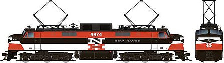 Rapido Trains 84014 HO Scale EP-5 "Jet" Electric - Standard DC -- New Haven 4974 (PC-NH Repaint Scheme with Vents, red, black, white)