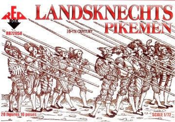 Red Box Figures 72058 1/72 Landsknechts Pikemen XVI Century (20)