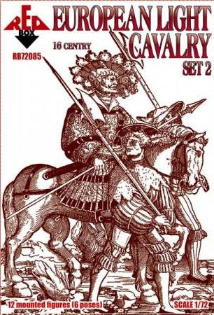 Red Box Figures 72085 1/72 European Light Cavalry XVI-XVII Century Set #2 (12 Mtd)
