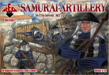 Red Box Figures 72091 1/72 Samurai Artillery XVI-XVII Century Set #2 (16 w/4 Guns)