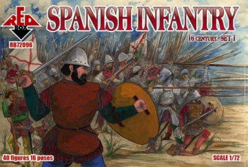 Red Box Figures 72096 1/72 Spanish Infantry XVI Century Set #1 (40)