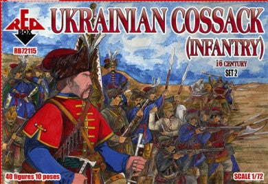 Red Box Figures 72115 1/72 Ukrainian Cossack Infantry XVI Century Set #2 (40)