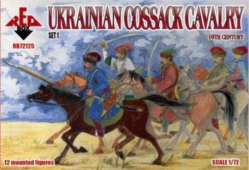 Red Box Figures 72125 1/72 Ukrainian Cossack Cavalry XVI Century Set #1 (12 Mtd)