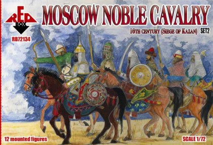 Red Box Figures 72134 1/72 Moscow Noble Cavalry XVI Century Siege of Kazan Set #2 (12 Mtd)