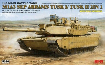 Rye Field Models 5026 1/35 M1A2 SEP Abrams Tusk I/II US Main Battle Tank w/Full Interior