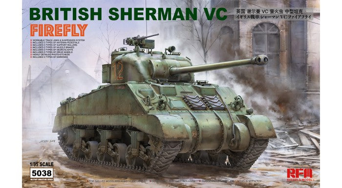Rye Field Models 5038 1/35 British Sherman VC Firefly Tank w/Workable Track Links
