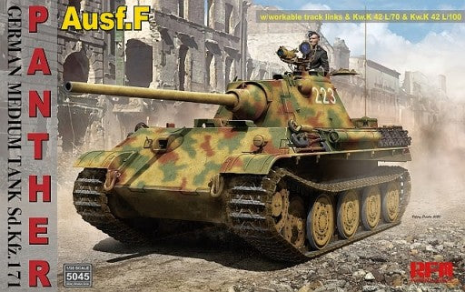 Rye Field Models 5045 1/35 German Panther Ausf F SdKfz 171 Medium Tank w/Workable Track Links