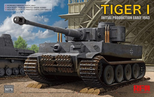 Rye Field Models 5075 1/35 German Tiger I Initial Production Early 1943 Tank w/Workable Track Links