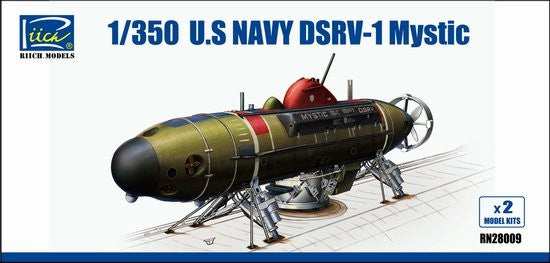 Riich Models 28009 1/350 USN DSRV1 Mystic Deep Submergence Rescue Vehicle (2 Kits)