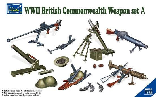 Riich Models 30010 1/35 WWII British Commonwealth Weapon Set A