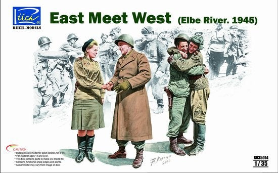 Riich Models 35014 1/35 East Meet West Figure Set Elbe River 1945 (2 US & 2 Russian)
