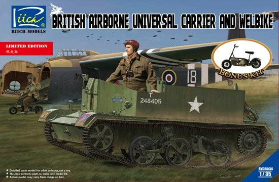 Riich Models 35034 1/35 British Airborne Universal Carrier & Welbike (Ltd Edition)