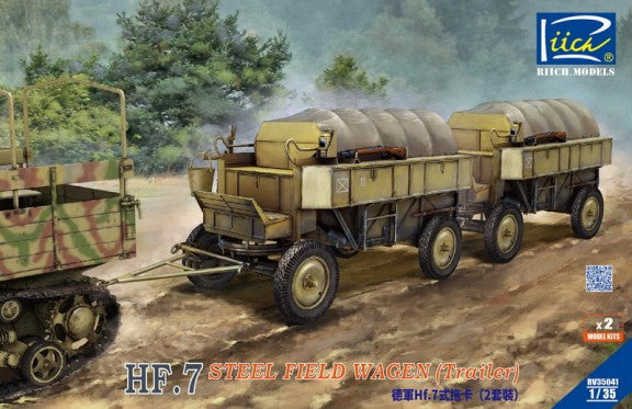 Riich Models 35041 1/35 HF7 Steel Field Wagon Trailers (2)