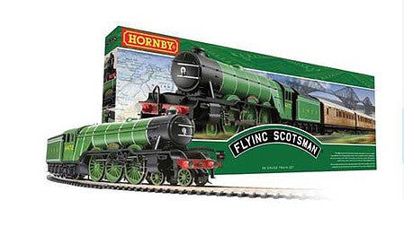 Rivarossi R1255M HO Scale Flying Scotsman Train Set - Standard DC -- Locomotive, 3 Cars, Track Oval, Power Pack and Midimat Layout Mat