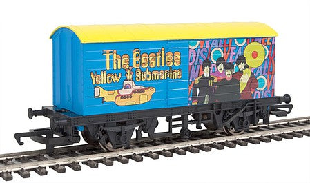 Rivarossi R60010 HO Scale 4-Axle European Boxcar - OO Scale for HO Track, NEM Couplers - Ready to Run -- Beatles "Yellow Submarine" (Full Color)