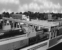 Rix Products 103 HO Scale Vintage Highway Overpass -- Kit - 150' Scale w/4 Piers