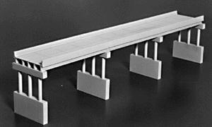 Rix Products 113 HO Scale Modern Highway Overpass -- Kit - 150' Scale w/4 Piers