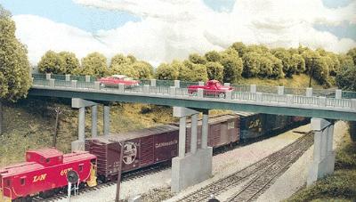 Rix Products 123 HO Scale Wrought Iron Highway Overpass w/Adjustable Piers -- Kit - 150' Scale w/4 Piers
