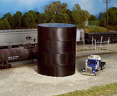 Rix Products 500 HO Scale Flat Top Water/Oil Tank -- Kit - Scale Height 29' 8.8m