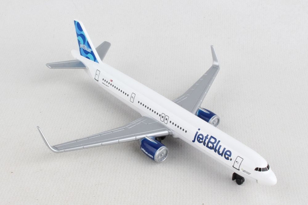 Realtoy 1225 Jet Blue Ribbons Airliner (5" Wingspan) (Die Cast)