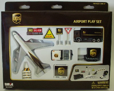 Realtoy 4341 UPS Airport Die Cast Playset (12pc Set)