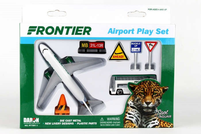 Realtoy 7591 Frontier Airlines Die Cast Playset (8pc Set)