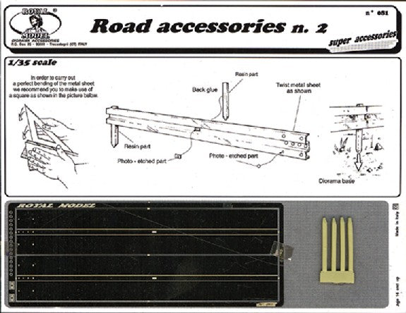 Royal Model 81 1/35 Road Accessories #2 Guard Rails (Photo-Etch/Resin) (D)