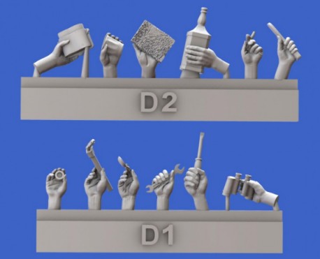 Royal Model 914 1/35 Assorted Hands Set No.4 (Resin)