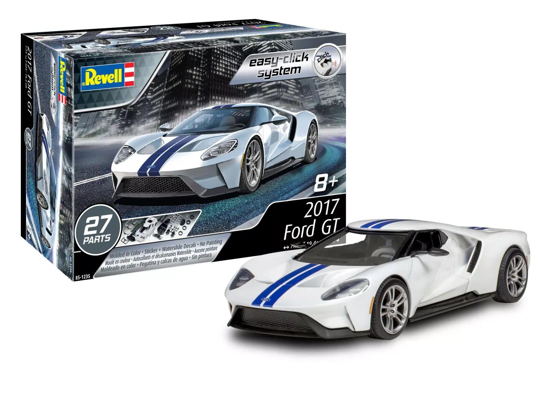 Revell Monogram 1235 1/24 2017 Ford GT (Silver) (Snap)