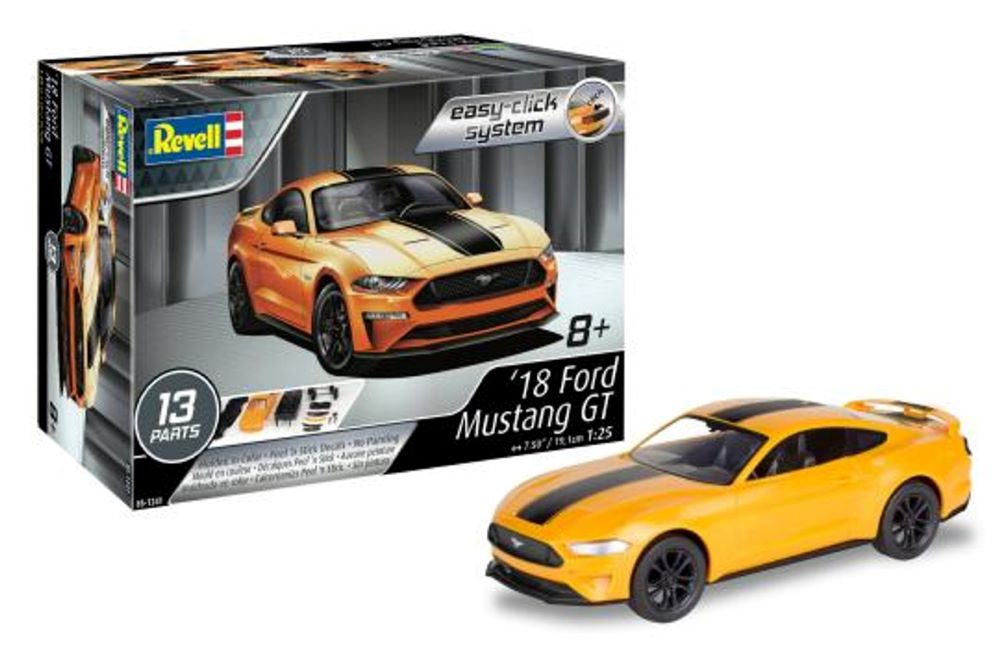 Revell Monogram 1241 1/25 2018 Mustang GT (Orange) (Snap)