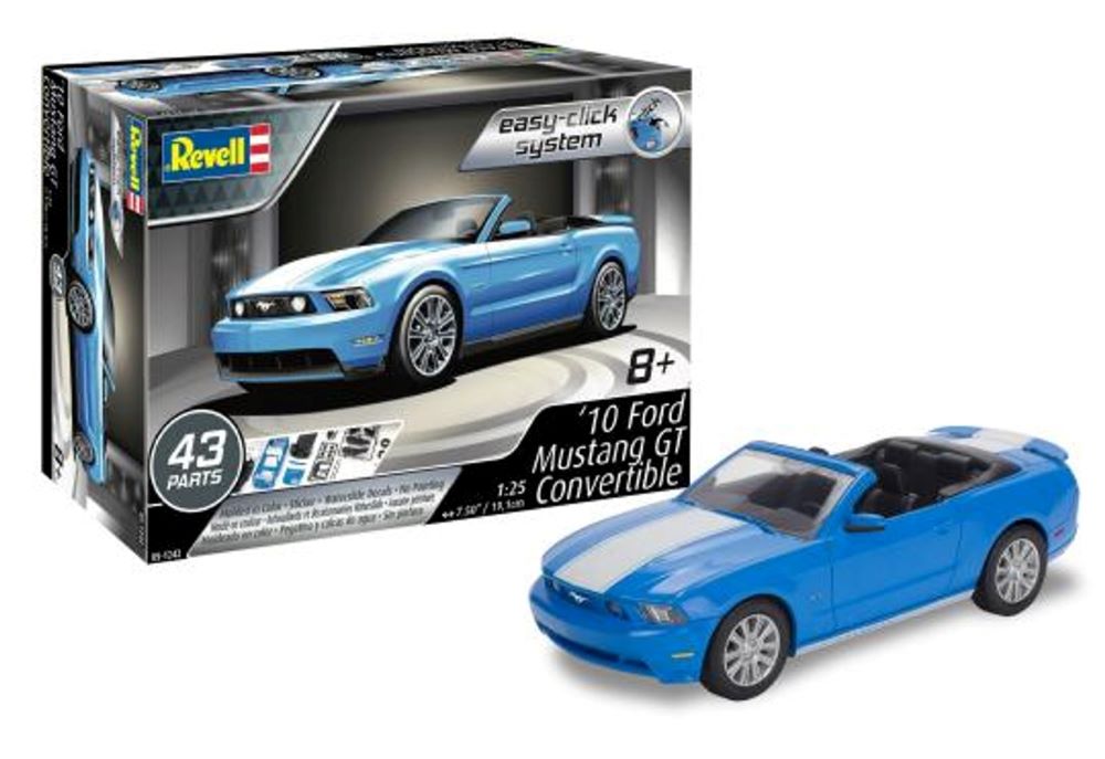 Revell Monogram 1242 1/25 2010 Mustang GT Convertible (Blue) (Snap)