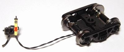 Ring Engineering EOT33LWY HO Scale End of Train Device w/Long Wire - Assembled -- Yellow Case, 33" Wheels