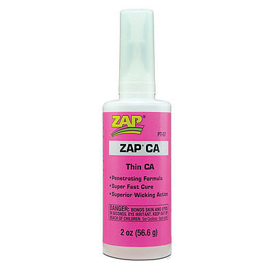 Robart 428 All Scale ZAP/CA Super-Thin Instant Adhesive -- 2oz 59.1mL