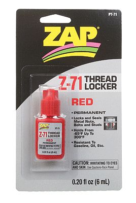 Robart 71 All Scale Z-71 Red Thread Locker -- .20oz 5.9ml