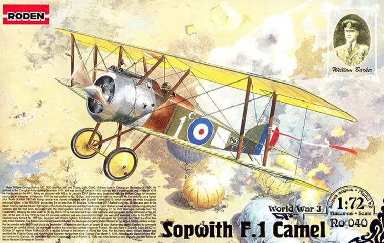 Roden 40 1/72 Sopwith Camel F1 Royal AF BiPlane Fighter