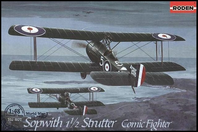 Roden 407 1/48 Sopwith 1-1/2 Strutter Comic WWI BiPlane Night Fighter