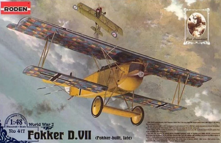 Roden 417 1/48 Fokker D VII F German BiPlane Fighter