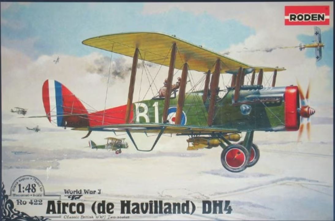 Roden 422 1/48 DeHavilland DH4 Eagle WWI US BiPlane Fighter