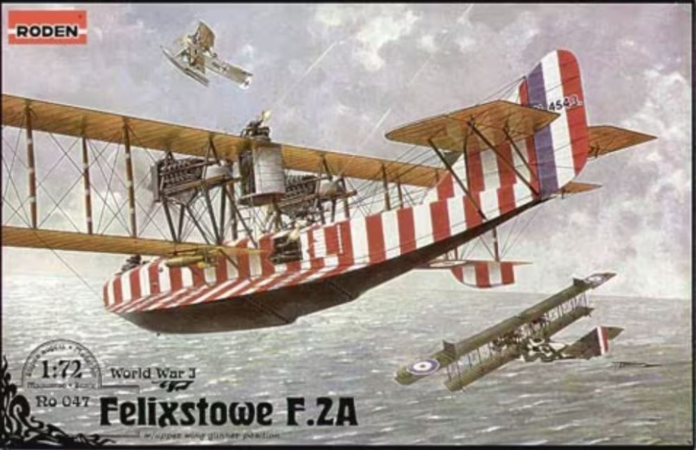 Roden 47 1/72 Felixstowe F2A Eoyal AF Flying Boat BiPlane w/Upper Wing Gunner Position