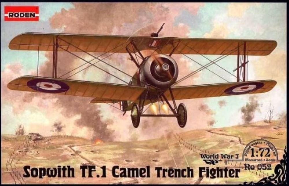 Roden 52 1/72 Sopwith TF1 Camel Trench RFC BiPlane Fighter