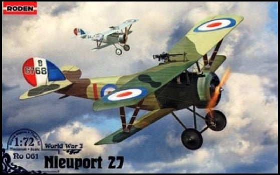 Roden 61 1/72 Nieuport 27 Biplane Fighter