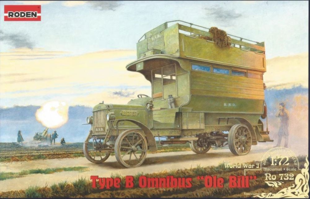 Roden 732 1/72 Type B Ole Bill WWI British Omnibus
