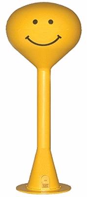 Railtown Models 3903 N Scale Spherical Water Tower -- Yellow w/Smiley Face - Kit