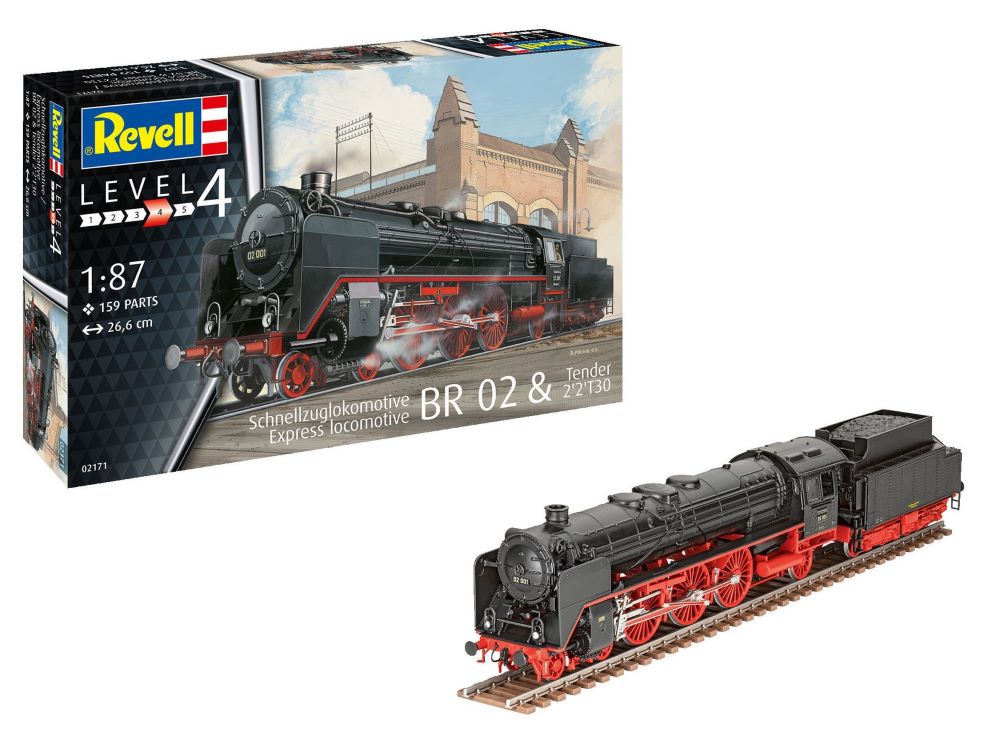 Revell 2171 1/87 BR02 German Express Steam Locomotive w/T30 Tender