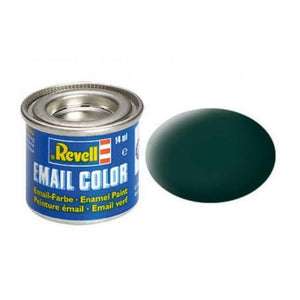 Revell 32140 14ml Enamel Black-Green Mat Tinlets (6/Bx)