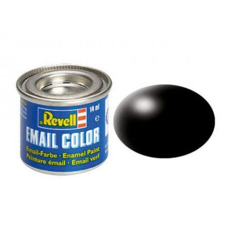 Revell 32302 14ml Enamel Black Silk Tinlets (6/Bx)